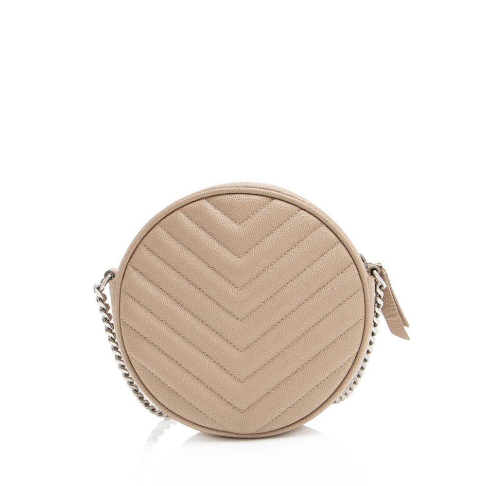 Yves Saint Laurent Tan Chevron Quilted Crossbody Bag - Picture 10 of 10